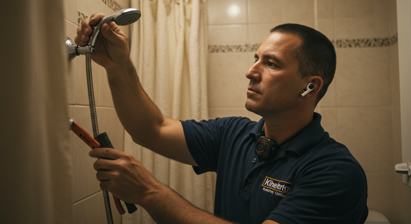 TrainAR in action - Plumber using AR smart glasses for hands-free training