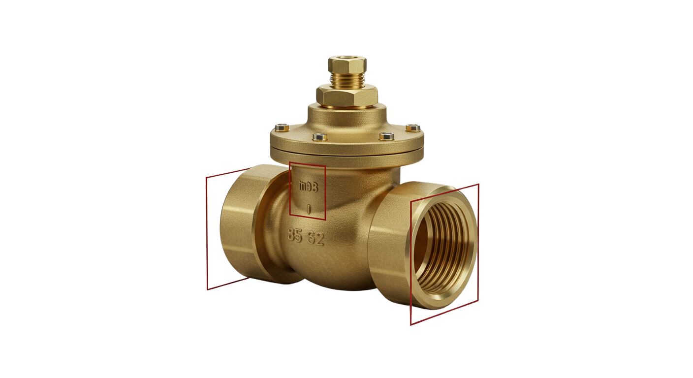 Automatic tool detection with bounding box labeling on brass valve